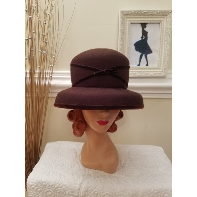 's Liz Claiborne Brown Bucket Church/Dress Hat  eb-17639243